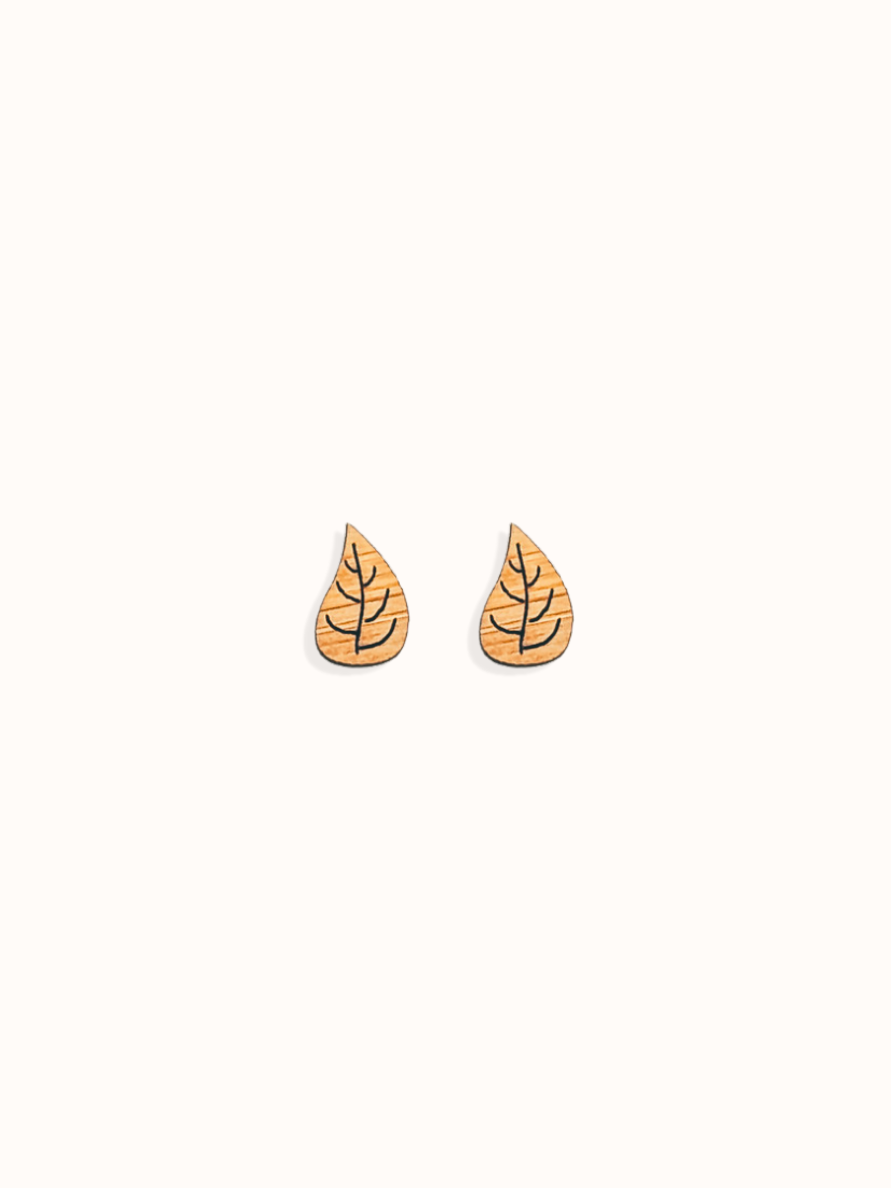 ASPEN LEAF STUD EARRINGS