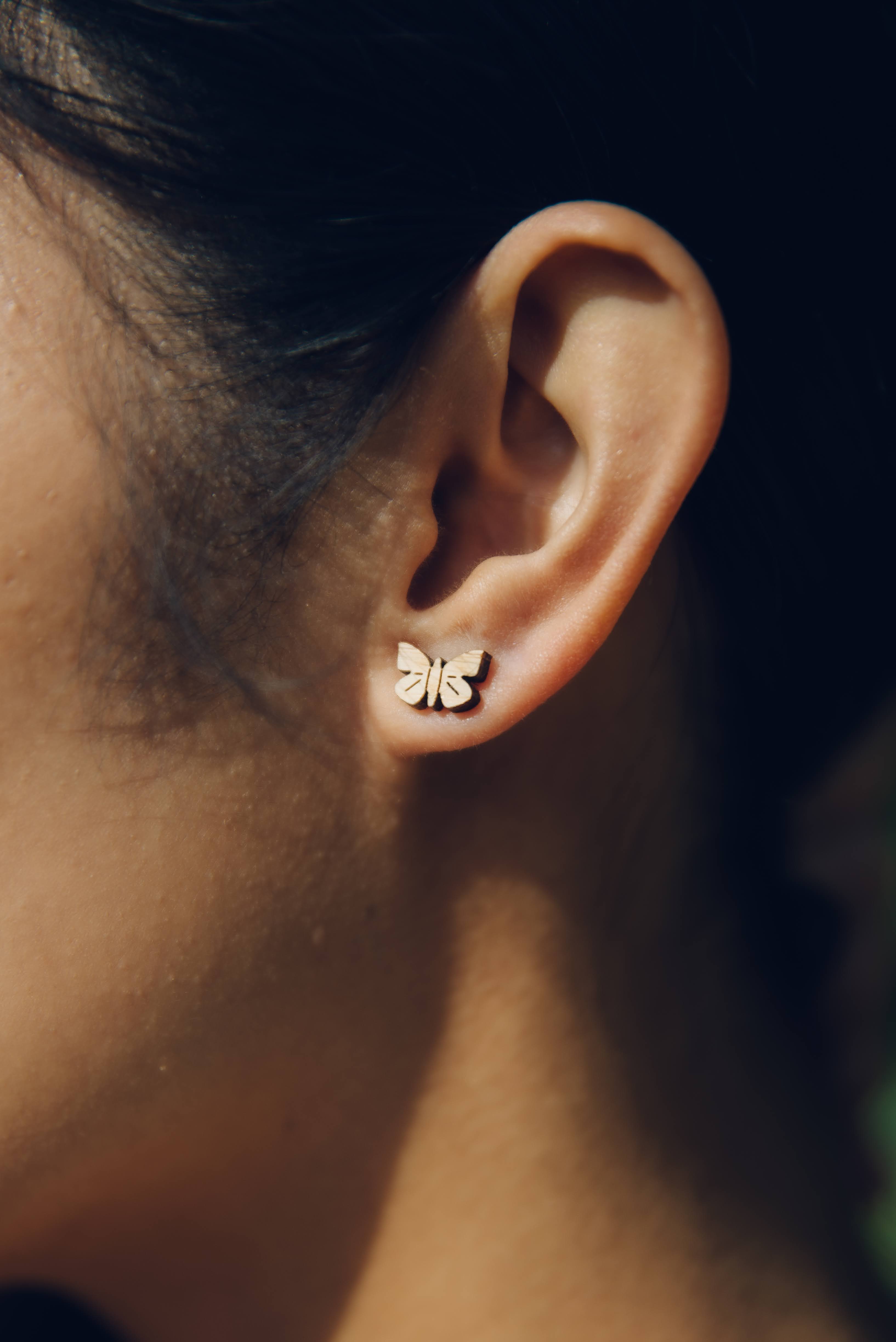 BUTTERFLY STUD EARRINGS