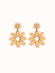 LARGE DAISY DROP EARRINGS | LEONA