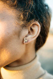alpaca bamboo earrings, eco friendly, hypoallergenic