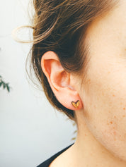 HEARTS STUD EARRINGS