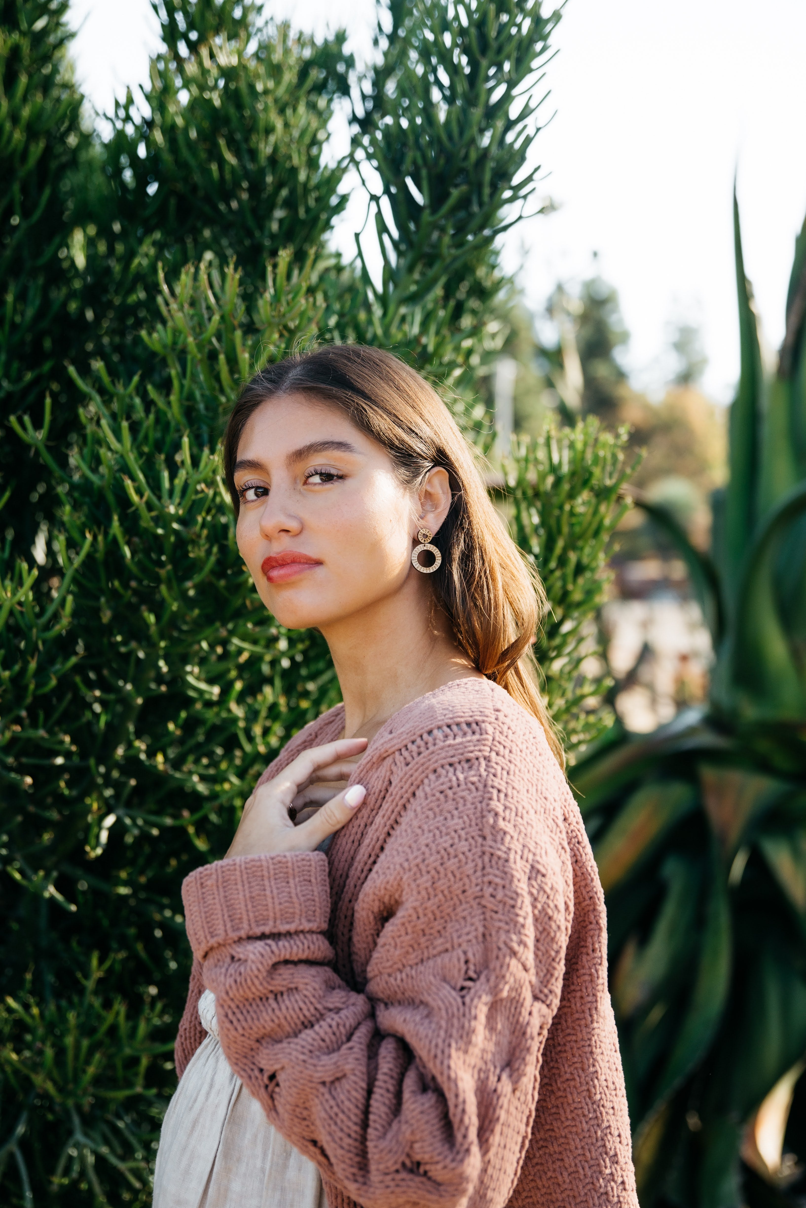 HOOP DROP EARRINGS | JADE SUN RAYS